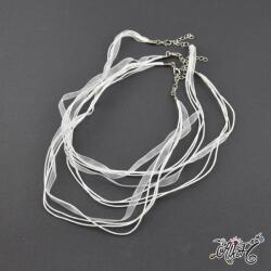  Organza nyaklánc alap - hófehér