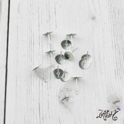  Orvosi fém ragasztható bedugós fülbevaló alap (8mm)