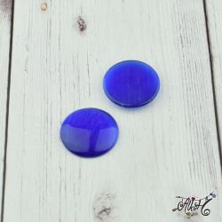  Macskaszem kaboshon, 25 mm - középkék