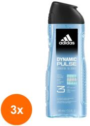 Adidas Set 3 x Gel de Dus Adidas, Dynamic Pulse, Barbati, 400 ml