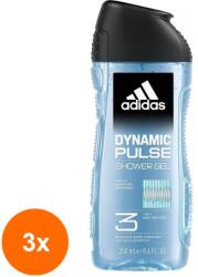 Adidas Set 3 x Gel de Dus Adidas, Dynamic Pulse, Barbati, 250 ml