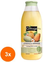 Cottage Set 3 x Gel de Dus Cottage cu Ulei de Migdale, 560 ml