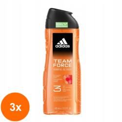 Adidas Set 3 x Gel de Dus Adidas, Team Force, Barbati, 400 ml