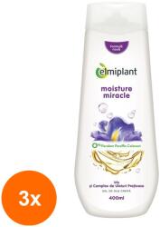 elmiplant Set 3 x Gel de Dus Crema Elmiplant Moisture Miracle, cu Iris si Uleiuri Pretioase, 400 ml