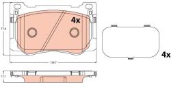 TRW set placute frana, frana disc TRW GDB2311 - automobilus