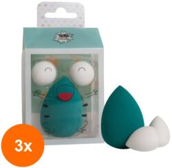 Pokhara Set 3 x 3 Bureti pentru Make-Up Pokhara, Broscuta (ROC-3xMAG1017489TS)
