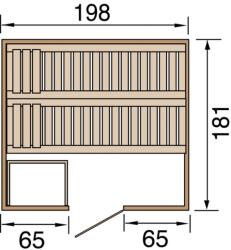 WEKA Finn szauna Weka Bergen szaunakályha nélkül 198 x 181 cm szauna (530.2018.42100)