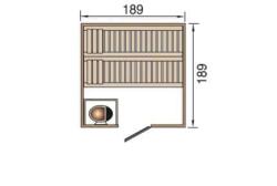 WEKA Valida szauna szaunakályha nélkül 5méretben 189 x 189 cm (537.2020.43.00)