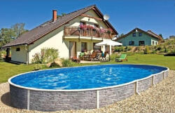 Aqua Medence fémpalástos Azuro pool homokszűrővel Kő mintás (184119)
