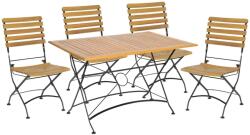 Acamp Fém kerti bútor Lindau terasz garnitúra 4 személyes karfa nélküli (57436-57433)