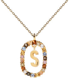 PDPAOLA Gyönyörű aranyozott nyaklánc "S" betű LETTERS CO01-278-U (lánc, medál)