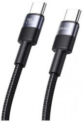 USAMS Type-C - Type-C adatkábel 240W, 120cm fekete-ezüst (SJ727USB01)