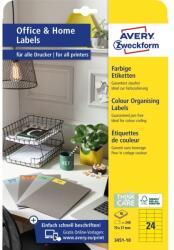 AVERY 3451-10 70x37mm 240db-os sárga univerzális etikett (3451-10) - bestbyte