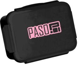 PASO BeUniq műanyag uzsonnás doboz - Black-Pink (PP22RO-3036)