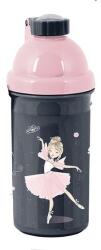 PASO Balerina műanyag kulacs - rózsaszín-fekete (PP24DN-3021) (PP24DN-3021)