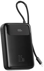 Mcdodo MC-3710 Powerbank Integrált Kábellel, Lightning, USB-A, USB-C, 20000 mAh, 22, 5 W, Fekete