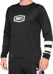 Férfi kerékpáros mez 100% R-Core LS fekete STO-40005-00010