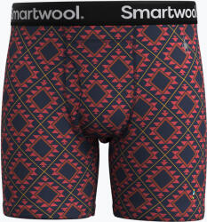 Smartwool Férfi thermo boxeralsó Smartwool Merino Print Boxer Brief scarlet red