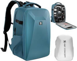 K&F Concept hardshell professzionális kamera hátizsák, 22L, 15.6 laptop zseb, kék (KF-13-134V2)