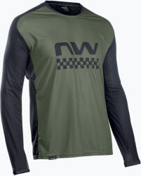 Northwave Edge LS 47 férfi kerékpáros mez zöld/fekete 89201301