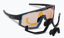 Bliz Vision Nano Optics Nordic Light S2 matt fekete/világos korall/narancs kék multi kerékpáros szemüveg