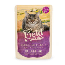 Sam's Field Hrana umeda pisici, Sam s field cat plic with turkey filets carrot 85gr