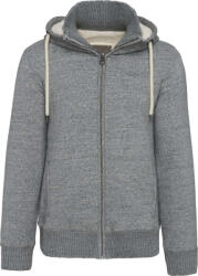Kariban Férfi pulóver Kariban KV2312 vintage Sherpa-Lined Fleece Jacket -XL, Slub Grey Heather