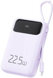 Mcdodo MC-3253 Powerbank Integrált Kábellel, Lightning, 10000 mAh, 22, 5 W, Lila