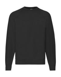 Fruit of the Loom Uniszex hosszú ujjú pulóver Fruit of the Loom Classic Raglan Sweat 4XL, Fekete