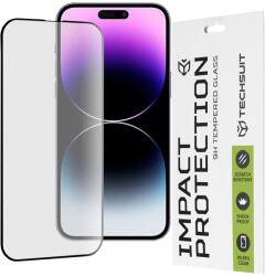 Techsuit Fólia iPhone 14 Pro Max készülékhez - Techsuit 111D teljes burkolat, teljes ragasztós üveg - fekete (JOVPWNZMSOOK)