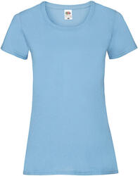 Fruit of the Loom Női póló Csapott ujjú Fruit of the Loom Valueweight T Lady-Fit - M (12), Ég kék