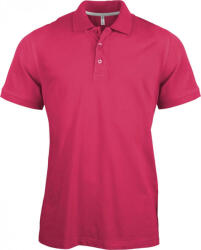 Kariban Férfi galléros póló Kariban KA241 Men'S Short-Sleeved polo Shirt -S, Fuchsia