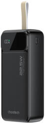 Choetech B730 Powerbank USB-A + USB-C, 30000 mAh, 22, 5 W, Fekete
