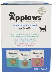 Applaws Applaws Fish Selection pentru pisici, selecție de pește în bulion 12 x 70 g