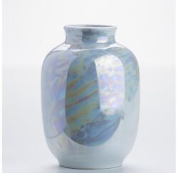 Výrobce po 1 ks Porcelán váza 12, 5x9 cm gyöngyház kék KK02555 (KK02555)