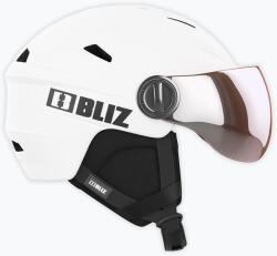 Bliz Ски каска Bliz Strike Visor matte white/ orange silver mirror