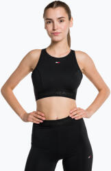 Tommy Hilfiger Mid Intensity High Neck Core черен фитнес сутиен
