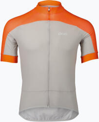 POC Tricou de ciclism pentru bărbați POC Essential Road Logo zink orange/granite grey