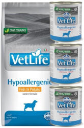 Farmina Farmina Vet Life Canine Hypoallergenic Fish&Potato 12kg + Farmina Hypoallergenic 3x300g