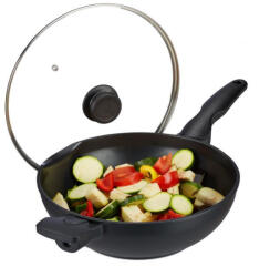 Wok serpenyő fedéllel minden típusú főzőlaphoz 30 cm 10031502