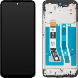 Motorola Moto G55 Előlap Keret+LCD Kijelző+Érintőpanel, Fekete (5D68C28432, 5D68C29457) Gyári, Service Pack