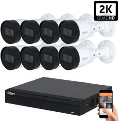 DAHUA 8 biztonsági kamerás IP kamera rendszer 4MP (DAHUA-IP-4MP-S1-08)