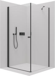 Cerano - Zuhanykabin Antelo L/P - fekete matt, átlátszó üveg - 120x90 cm - szárny, CER-CER-482233 (CER-CER-482233)