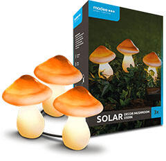 Modee Kerti napelemes szolár LED lámpa - gomba alakú - meleg fehér (3db) (ML-DS006)