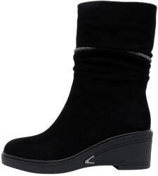 Epica Cizme dama, Epica, JIJI50091-01-I-Negru, elegant, piele intoarsa, scurte, cu platforma, negru (Marime: 38)