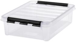SMARTSTORE Műanyag tárolódoboz, 8 liter, fekete fogantyúkkal, SMARTSTORE "Classic 14", átlátszó (CSDSMART34) - tintasziget