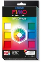 FIMO Gyurma készlet, 6x85 g, égethető, FIMO "Professional True Colours", 6 különböző szín (MEN-CO-FM800301P)