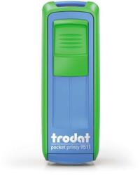 Trodat Bélyegző, TRODAT "Pocket Printy 9511", zöld-kék ház, fekete párnával (IT9511ZK) - tintasziget
