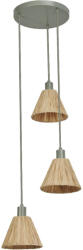 OSRAM Decor Raffia beltéri mennyezeti/függesztett lámpatest barna/zöld színben, 3db E27 foglalattal, IP20 védettséggel, 5 év garanciával, 220-240V ( 4058075838192 ) (4058075838192)