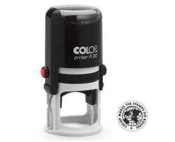 Colop Bélyegző, kör, COLOP " Printer R 30", fekete cserepárnával (IC103000) - tintasziget